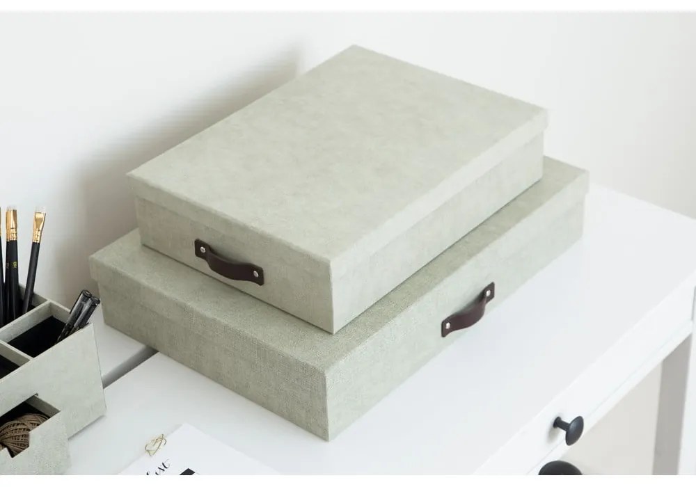 Cutie de depozitare Bigso Box of Sweden Oskar, bej