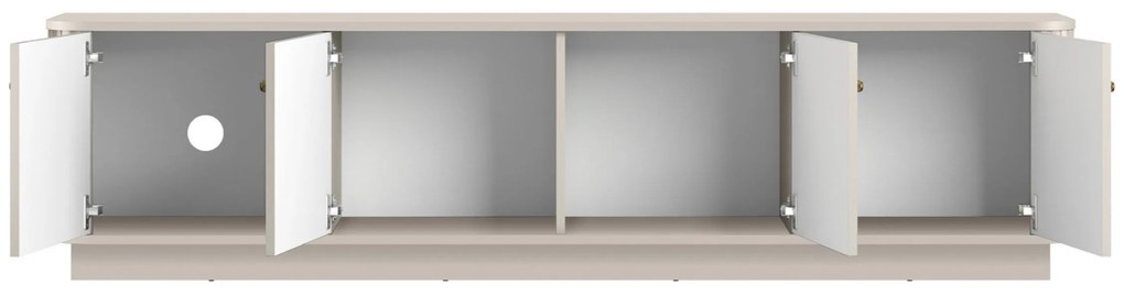 Comodă TV Vesper 4D 187 cm - cașmir / mânere aurii