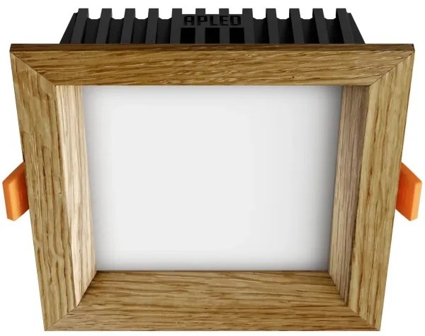 Corp de iluminat LED încastrat SQUARE LED/6W/230V 3000K 12x12 cm lemn masiv stejar APLED