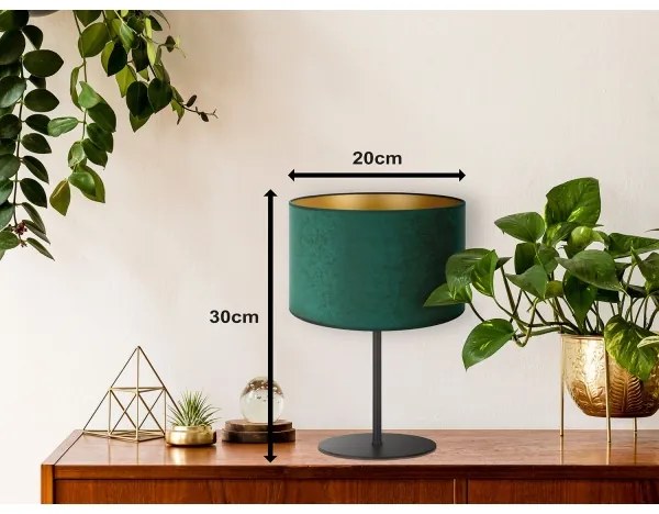 Lampă de masă Duolla ROLLER 1xE14/15W/230V d. 20 cm dark verde/auriu