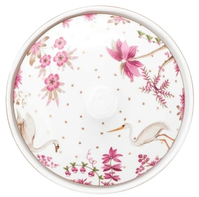 Zaharniță porțelan, Pip Studio, Dots Gold Pink, 300 ml, colecția Jolie