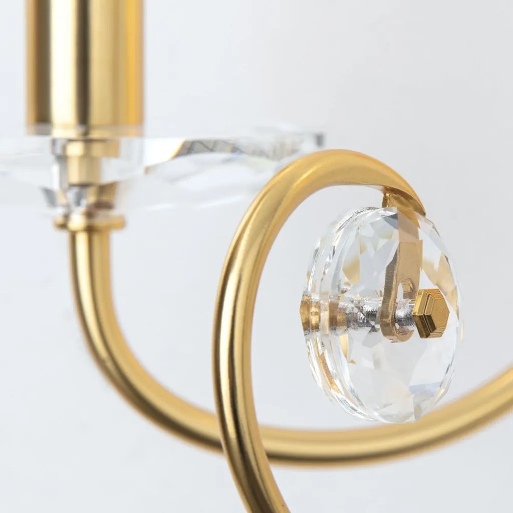 Aplica de perete stil clasic cu cristal K9 ARIANE 2L aurie