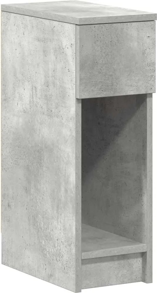 vidaXL Noptiera cu sertar gri beton 20x36x60 cm
