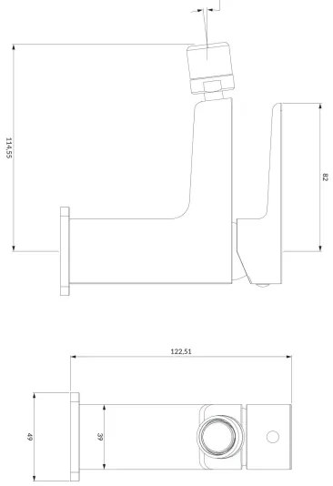 Baterie de bideu OMNIRES PM7420CR PARMA 12,25 cm crom lucios