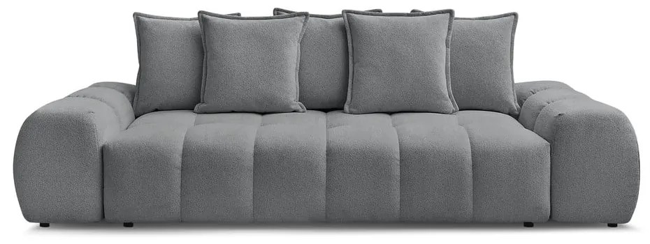 Canapea gri închis cu tapițerie din chenille 278 cm Everest – Bobochic Paris