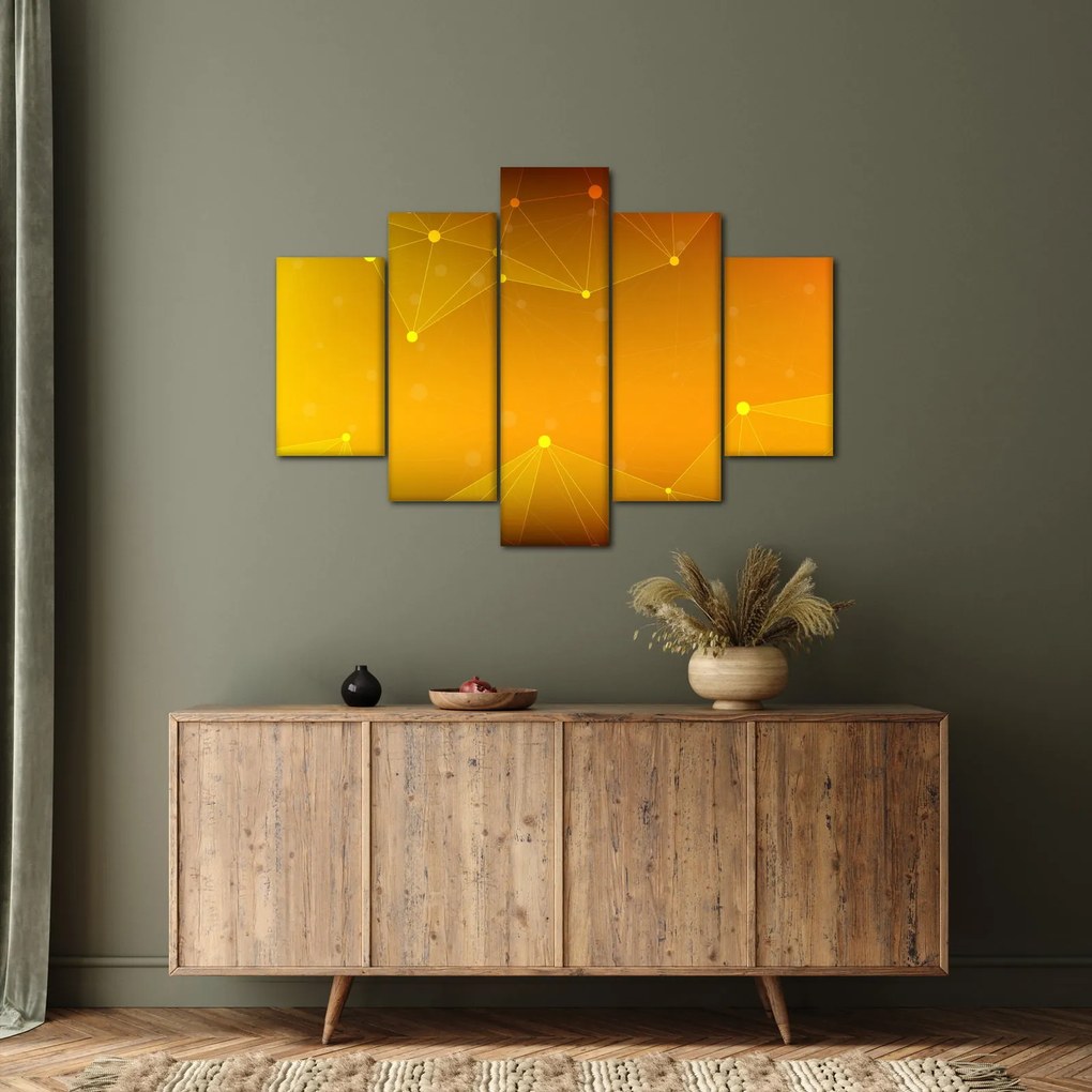 Tabloul abstract galben (150x105 cm)