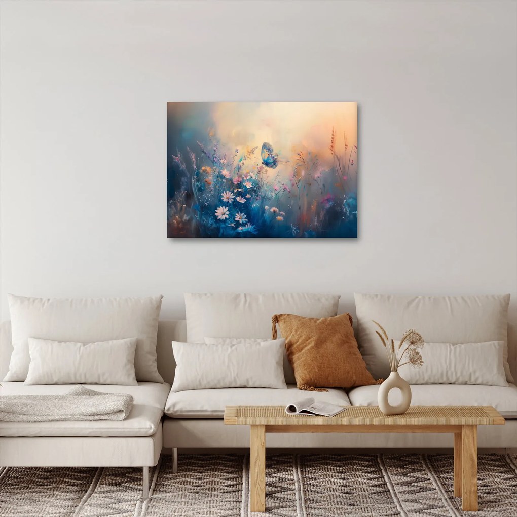 Tablou - Pajiște cu Fluture (70x50 cm)