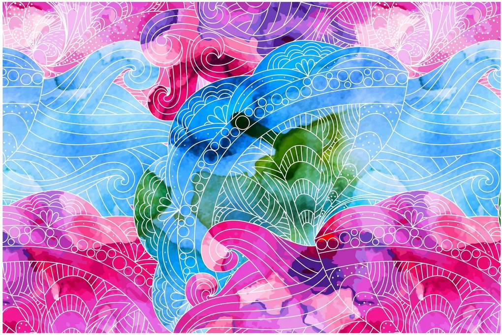 Tablou - Valuri colorate (90x60 cm)