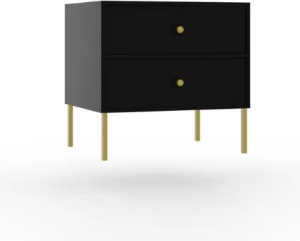 Noptiera, 51.8x50x40.8 cm, Tili, ADRK Furniture (Culoare: Negru)