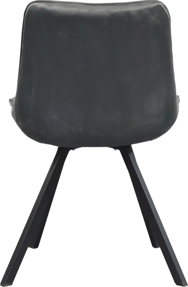 Scaun de sufragerie, ţesătură Velvet gri închis/negru, SAMIRA