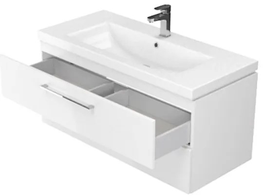 Cersanit S801-149-DSM - Dulap suspendat de baie cu lavoar LARA, 80 cm, alb