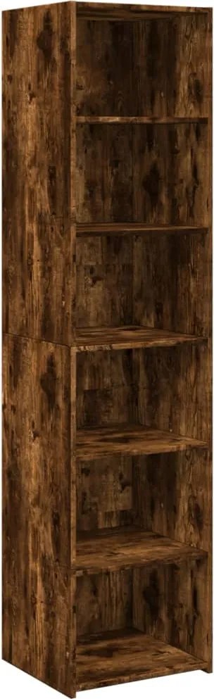 vidaXL Dulap înalt, stejar fumuriu, 45x41x185 cm, lemn prelucrat