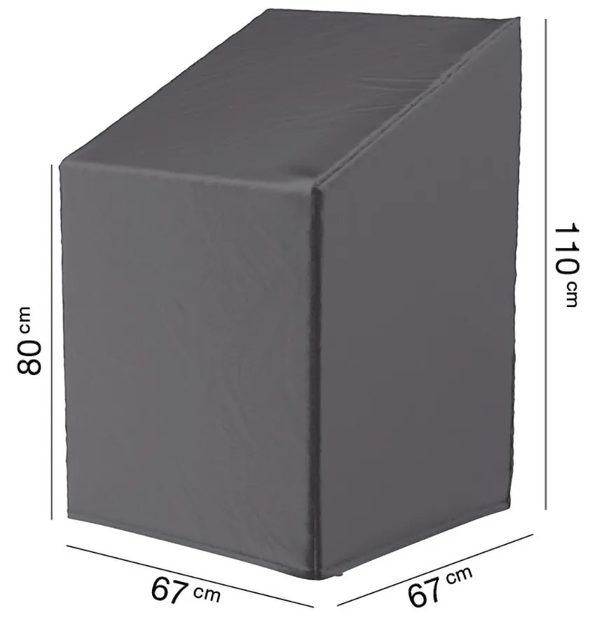 Husa mobilier gradina AeroCover pentru scaune suprapozabile, 67x67x110 cm, dreptunghiulara, antracit