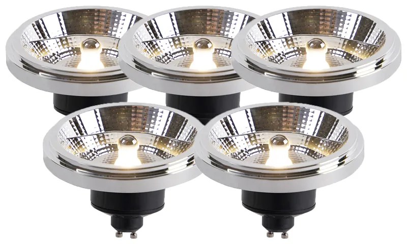 Set de 5 becuri LED GU10 AR111 11W 820lm 3000K