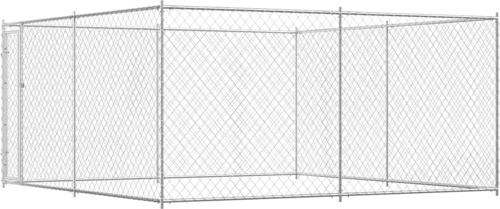 vidaXL Padoc pentru câini de exterior, 383x383x185 cm