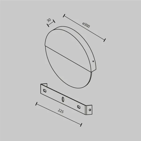 Aplică LED Maytoni MOD320WL-L13MR3K1 JUPITER LED/13W/230V marmură