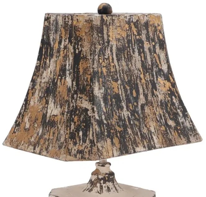 Lampa Shabby Chic Bell rasina si metal H 75 cm