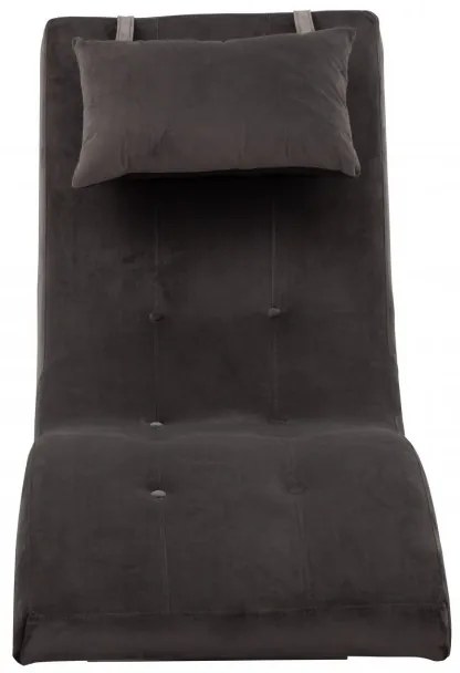 Scaun sezlong tapițat cu pernă inclusă Relax gri
