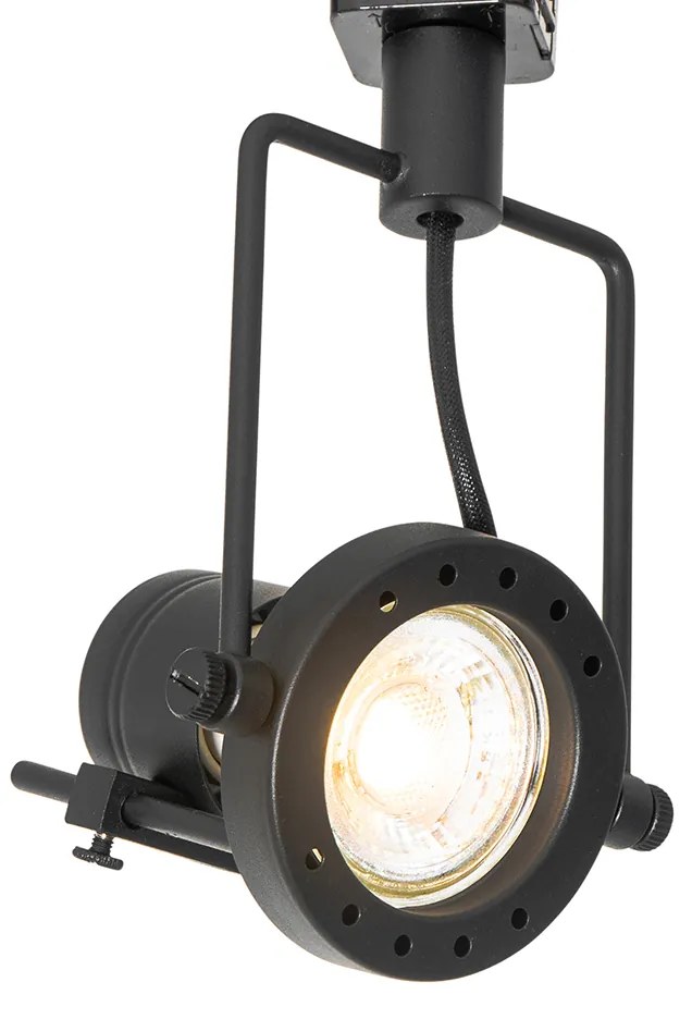 Sistem de șine inteligente negru monofazat inclusiv 5 GU10 Wifi - Suplux