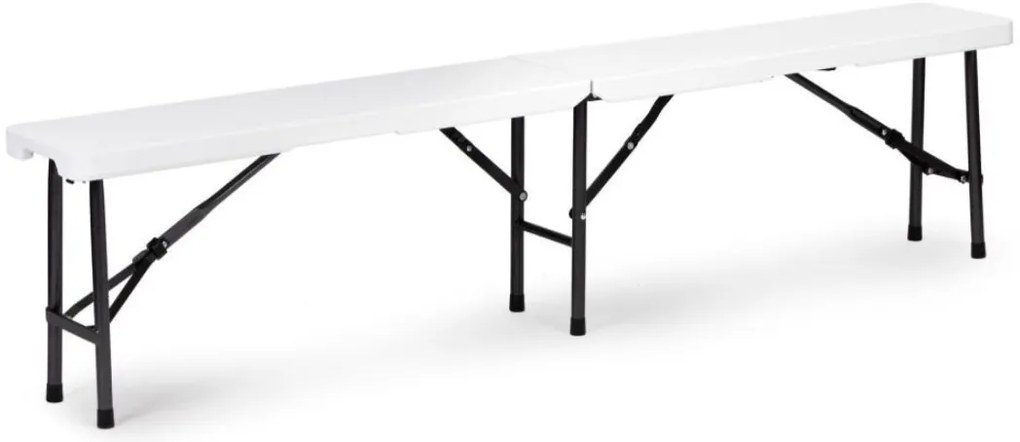 Set catering masă + 2 bănci 180cm White