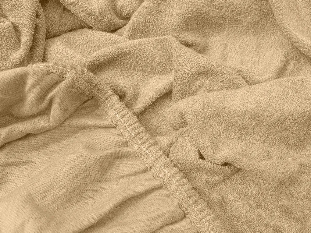 Cearsaf Frotir cu elastic 90x200 cm bej