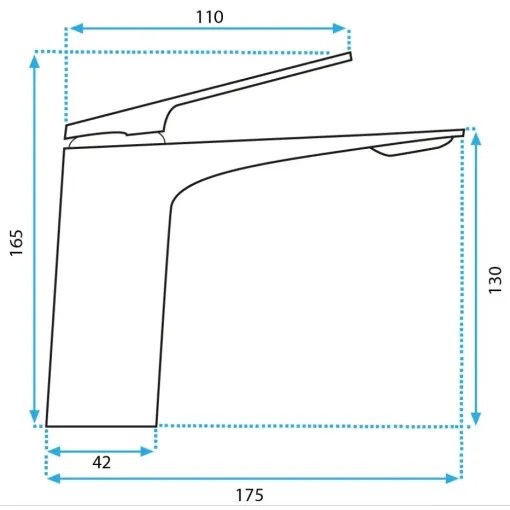 REA-B2703 - Baterie pentru lavoar AVALON 16,5 cm, auriu periat