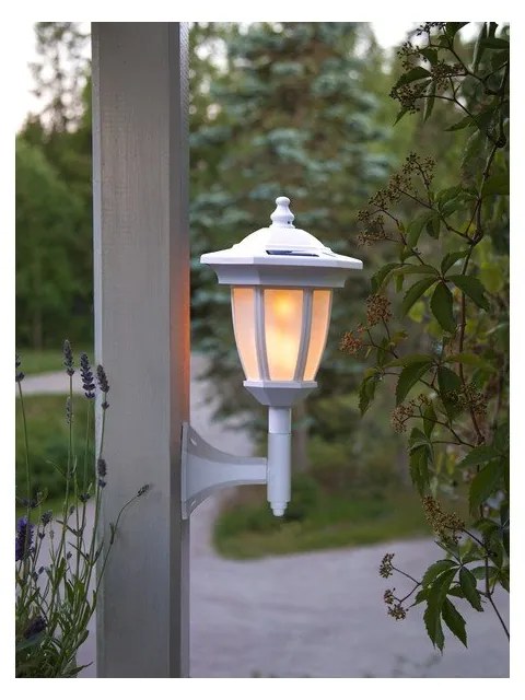 Corp de iluminat solar de exterior cu LED Star Trading Flame, alb