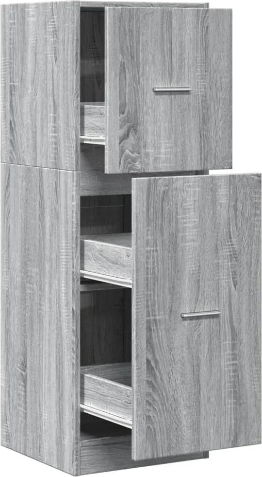 vidaXL Dulap de farmacie, sonoma gri, 40x41x118 cm, lemn prelucrat
