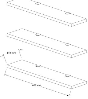 SET 3x raft de perete BOSS antracit