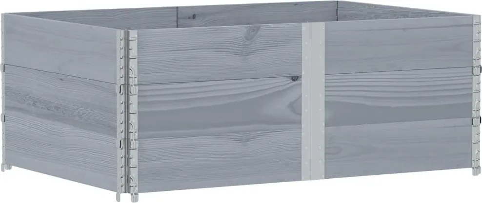 vidaXL Jardinieră de grădină, gri, 150x100 cm, lemn masiv pin