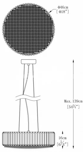 Lustră de cristal pe lanț Brilagi GLAMOUR 5xG9/42W/230V