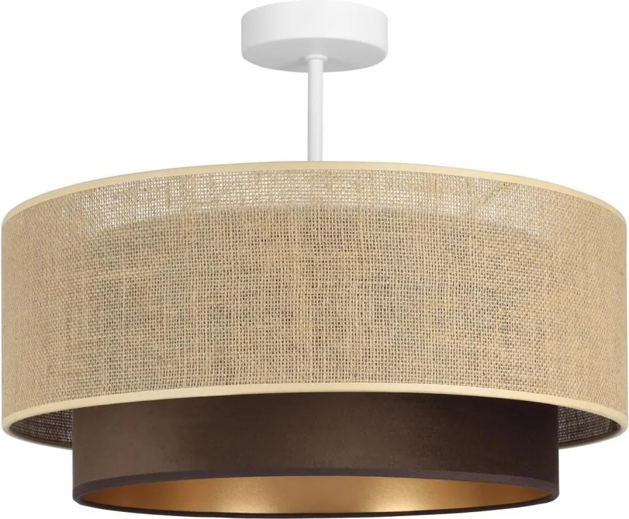 Lustră aplicată SARTA 1x E27/60W/230V Ø 45 cm maro/iută