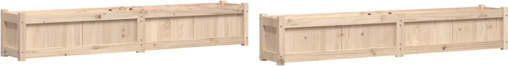 vidaXL Jardiniere de grădină, 2 buc., lemn masiv de pin