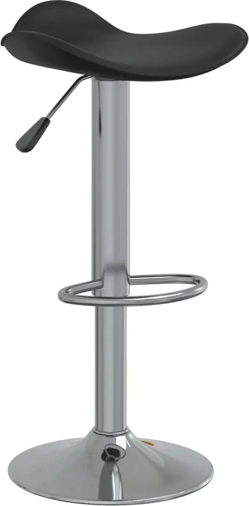 vidaXL Scaun de bar, negru, oțel cromat și piele ecologică