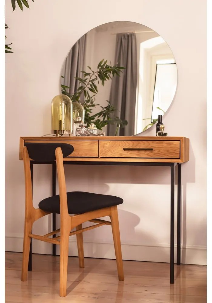 Masă de toaletă din lemn de stejar 97x45 cm Abies – The Beds