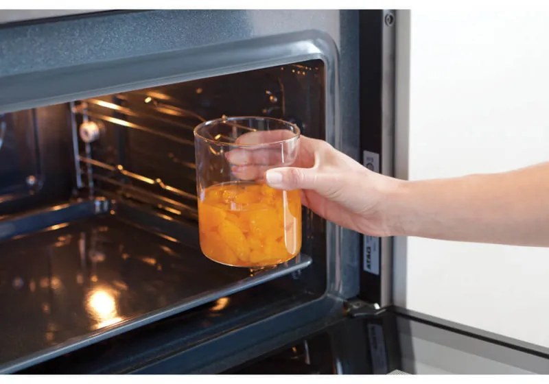 Borcan din sticla Brabantia Stackable 646874, 1.1 L, Inchidere ermetica, Transparent/Gri inchis
