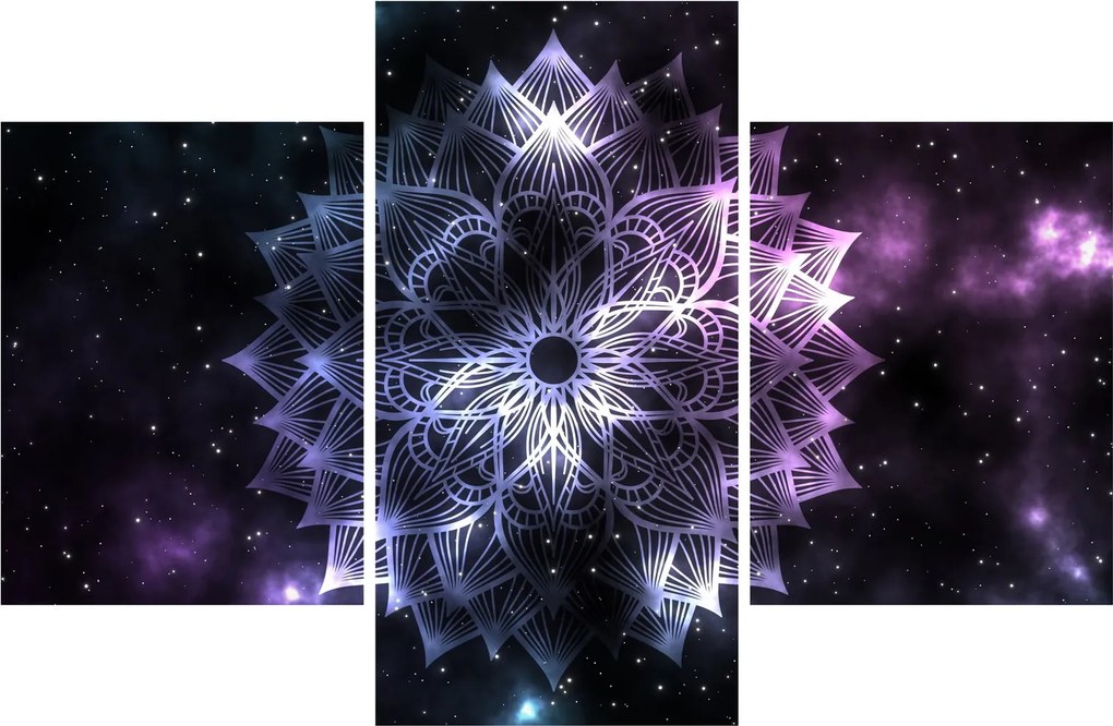 Tablou - Mandala Lotus în spațiu (90x60 cm)