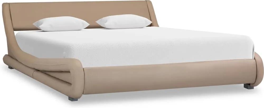 Cadru de pat, cappuccino, 120 x 200 cm, piele ecologica