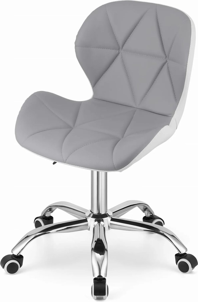 OFERTA Scaun de birou AVOLA gri-alb din piele ecologica calitate II