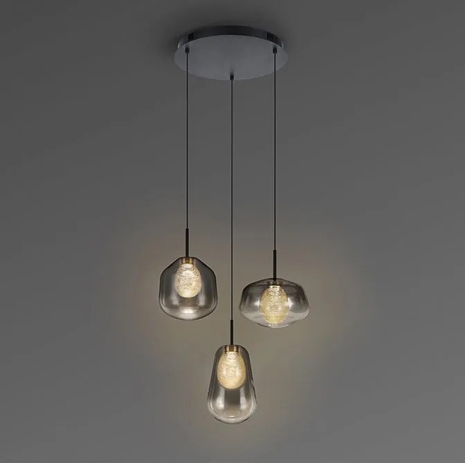 Lustra moderna cu 3 pendule suspendate Ecos