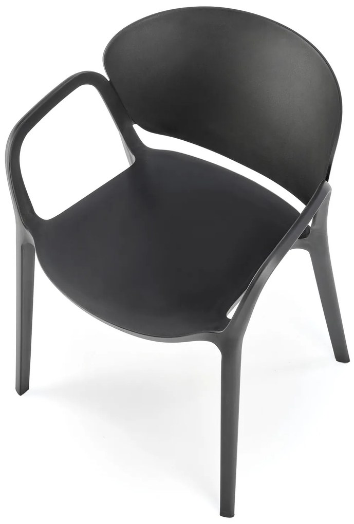 Scaun din plastic negru K491