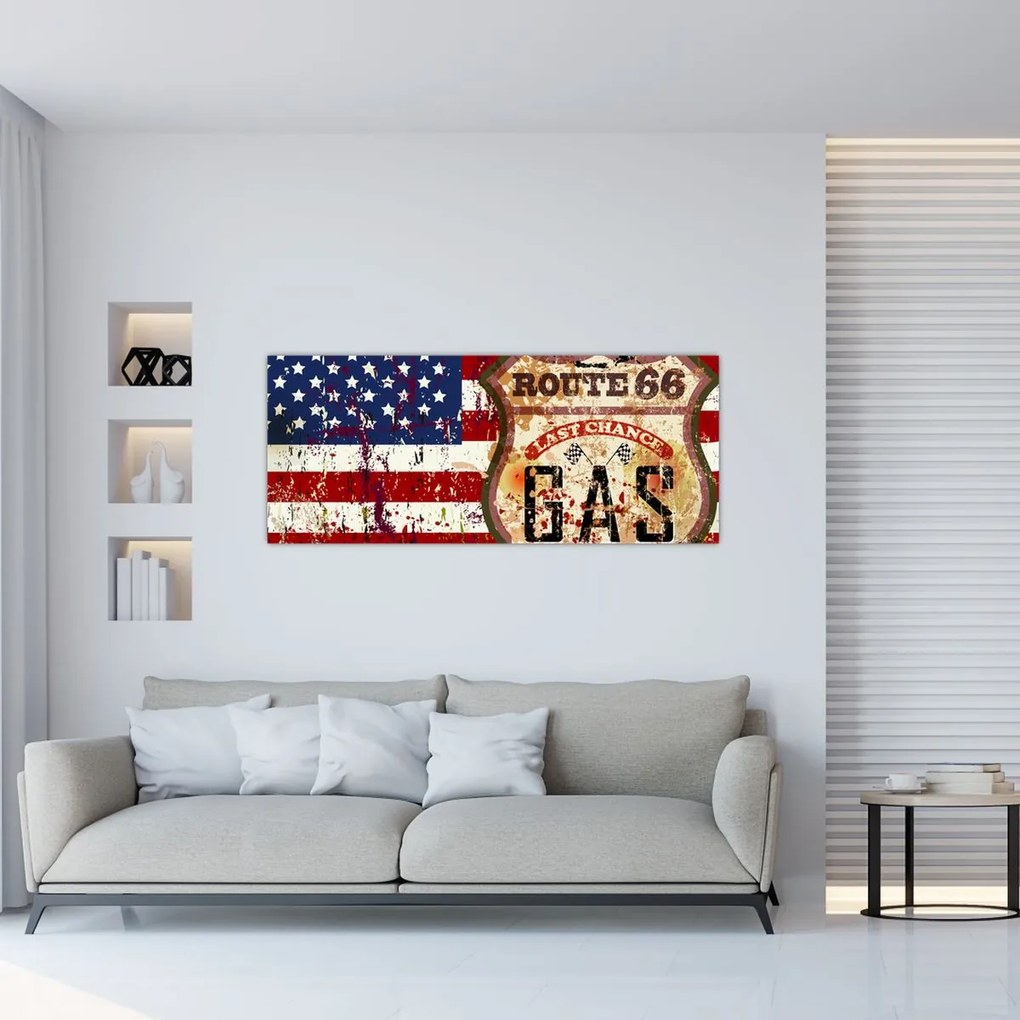 Tablou - Vintage steag (120x50 cm)