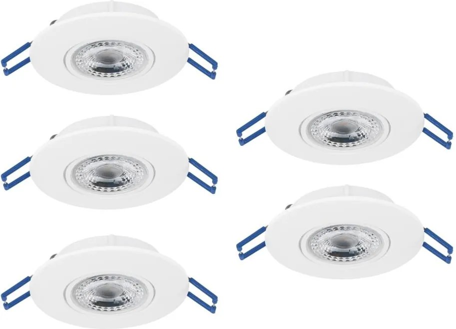 Eglo 300185 - Set 5x spoturi încastrate LED GEDREZ, 4,9 W, 230 V, Ø 9 cm, alb