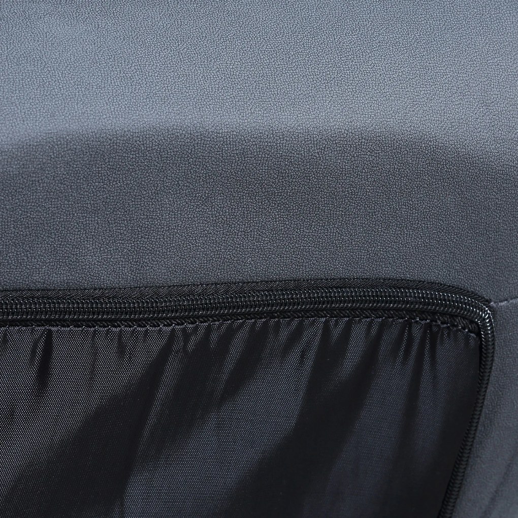 Fotoliu HOMCOM, scaun rotativ, spătar reglabil, tapițerie moale, husă respirabilă, Gri închis, 62 x 70 x 95 cm | Aosom Romania