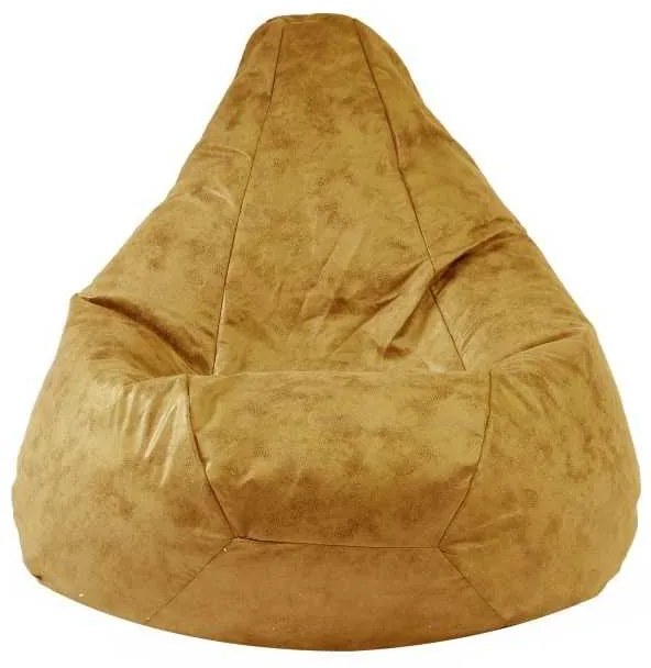 Fotoliu Nirvana Hobbit Pufrelax, Material Textil - Amber (caramel,maro)