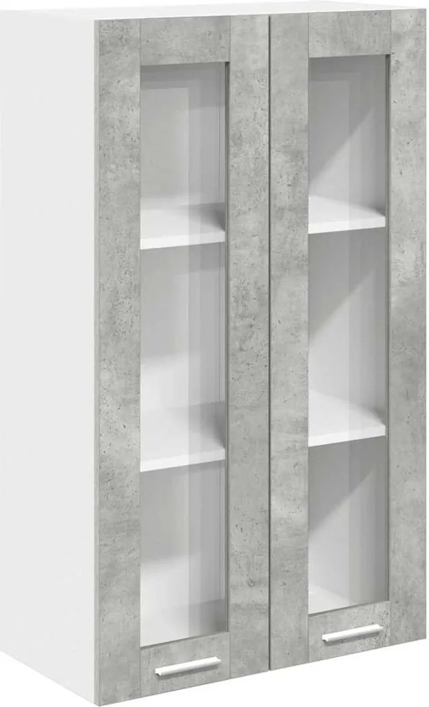 vidaXL Dulap suspendat Gri din beton 60 x 31 x 100 cm Lemn compozit