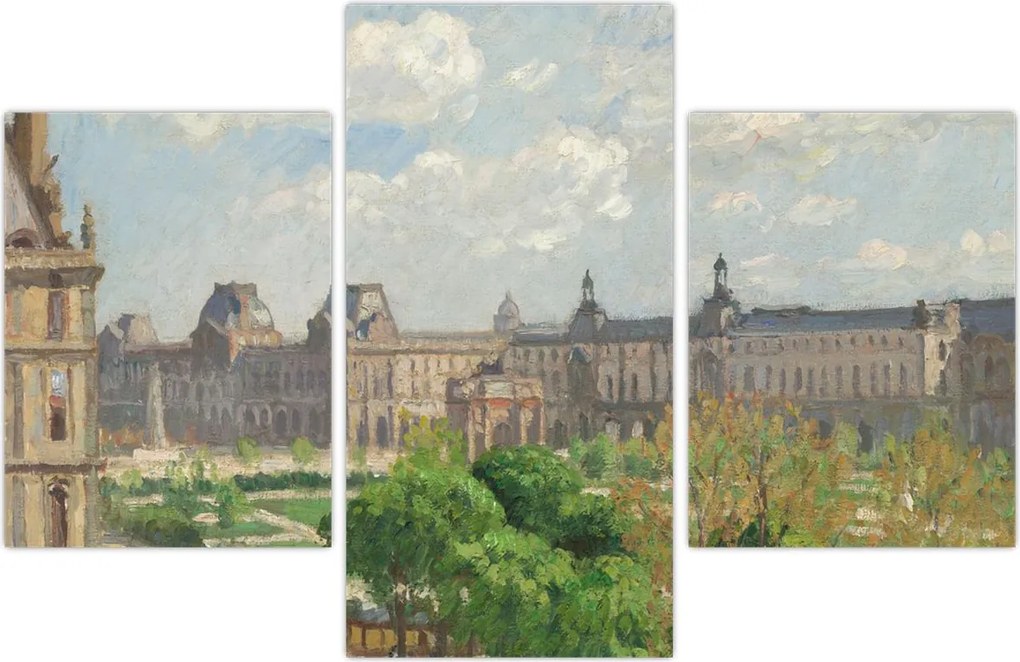 Tablou - Camille Pissarro, Place du Carrousel, Paris, reproducere (90x60 cm)