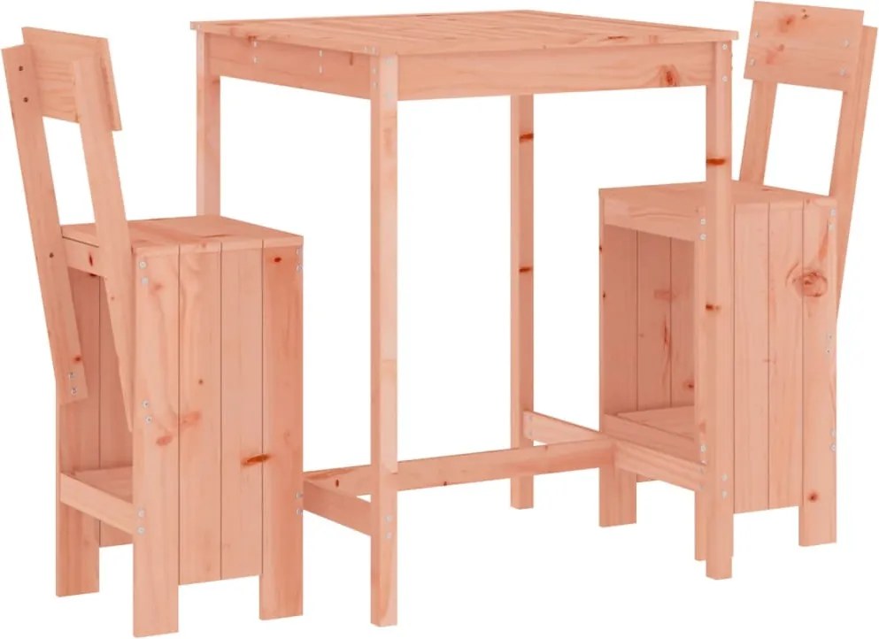 vidaXL Set bar de grădină, 3 piese, lemn masiv douglas