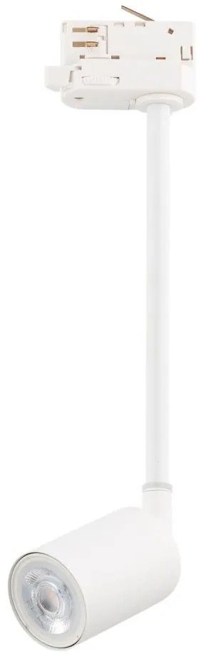 Lustră pe tijă pentru sistem de șină trifazică TOP 1xGU10/8W/230V alb
