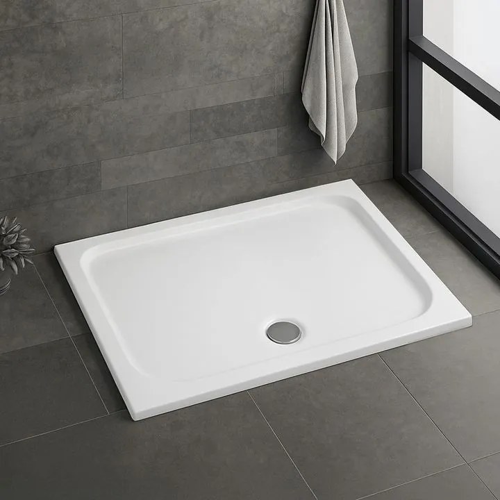 Cada pentru dus din acril Rea Belmond 80x100 alb